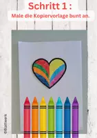 Vorschau - Mal- und Bastelvorlagen - Kratzbild: Ein Herz zu Muttertag: Malen, Schneiden, Kratzen: Ein schönes Geschenk - Seite 3