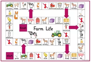 Vorschau - Stationenlernen - Farm Life / Animals Board Game für Englisch 2-fach differenziert - Seite 2