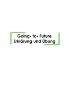 Vorschau - Arbeitsblätter - Going-to-future Erklärung und Übung - Deckblatt