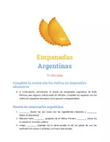 Vista previa - Hojas de trabajo - Receta_ Empanadas Argentinas (Imperativo afirmativo) - Portada