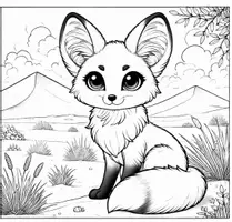 Aperçu - Matériel pour travaux manuels / dessin - Renard des sables - Coloriages (50 modèles à colorier) - Page 2
