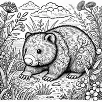 Aperçu - Matériel pour travaux manuels / dessin - Wombat - Coloriages (51 modèles à colorier) - Page 1