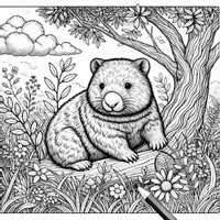 Aperçu - Matériel pour travaux manuels / dessin - Wombat - Coloriages (51 modèles à colorier) - Page 3