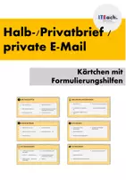 Vorschau - Anderer Materialtyp - Formulierungshilfen für den (Halb-)Privatbrief oder private E-Mail // WiK - IT - Deckblatt