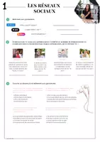 Aperçu - Feuilles d'exercices - réseaux sociaux - exprimer son opinion - Page 1