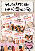 Vorschau - Bildkarten - Grußkärtchen zum Weltfrauentag - Deckblatt