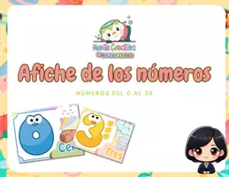 Vista previa - Refuerzo / NEE / Materiales de apoyo - Afiches de Números del 0 al 30 - Portada