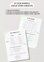 Aperçu - Feuilles d'exercices - conjugaison futur simple 1er et 2ème groupe - Page de couverture