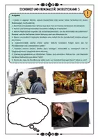 Vorschau - Arbeitsblätter - Sicherheit und Kriminalität in Deutschland mit Sachtext und Interview Aufgaben mit Lösung (Klasse 8 9 10) - Deckblatt