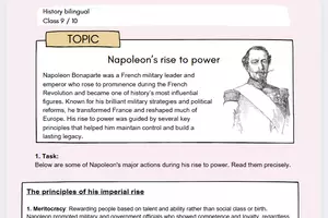 Vorschau - Arbeitsblätter - Napoleon's rise to power. History bilingual - Deckblatt