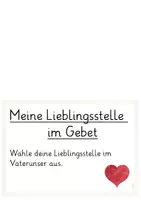 Vorschau - Arbeitsblätter - Vater Unser, Vaterunser Meine Lieblingsstelle - Station, DIN-A4 - Seite 1