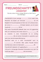 Vorschau - Arbeitsblätter - Freundschaft Arbeitsblätter Ethik - Religion - Sachkunde - Seite 1