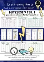 Vorschau - Arbeitsblätter - Blitzlesen Klasse 1 | Teil 1 – Kartei & Arbeitsblätter, 3-fach differenziert (nach Karibu) - Deckblatt