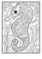 Vorschau - Arbeitsblätter - Seepferdchen Mandala Ausmalbilder Kunst Kunstidee Fensterbild Beschäftigung - Seite 3