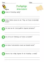 Vorschau - Arbeitsblätter - Fischpflege Arbeitsblatt 7. & 8. Klasse Aquaristik AB mit Lösungen - Seite 1