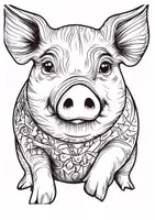 Vorschau - Arbeitsblätter - Ausmalbilder Schwein - Seite 2