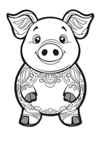 Vorschau - Arbeitsblätter - Ausmalbilder Schwein - Seite 3