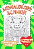 Vorschau - Arbeitsblätter - Kunst Schweine Mandala Ausmalbilder Kunstidee Fensterbild Entspannung - Deckblatt
