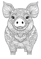 Vorschau - Arbeitsblätter - Kunst Schweine Mandala Ausmalbilder Kunstidee Fensterbild Entspannung - Seite 3