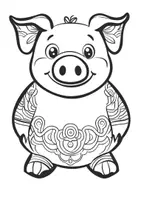Vorschau - Arbeitsblätter - Mandala Schweine Ausmalbilder Kunst Kunstidee Fensterbild Zwischendurch - Seite 2