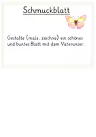 Vorschau - Arbeitsblätter - Lerntheke, Stationsarbeit - Vaterunser: Vaterunser Schmuckblatt DIN A5 - Deckblatt