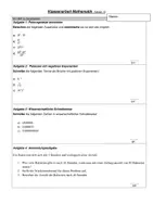 Vorschau - Test - Kassenarbeit - Potenzen (editierbar + Lösungen) - Deckblatt