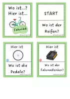 Vorschau - Spiele - DaZ Lesespiel Fahrrad: Wo ist..? Hier ist.. - Seite 1