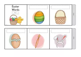 Vorschau - Arbeitsblätter - Englisch Leporello Ostern "Easter Words" - Seite 1