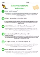 Vorschau - Arbeitsblätter - Säugetierforschung Arbeitsblatt 7. & 8. Klasse Mammalogie AB mit Lösungen - Seite 2