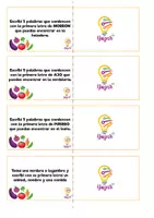 Vista previa - Tarjetas / Manipulativos - Aventuras en la huerta - Juego de lenguaje y matemáticas - página 3