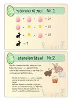 Vorschau - Stationenlernen - Osterreierrätsel - Knobeln, Rätseln & Rechnen - Klasse 5/6 - Seite 1