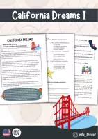 Vorschau - Arbeitsblätter - California Dreams (Part I) - Red Line 4 Blue Line 4 - Deckblatt
