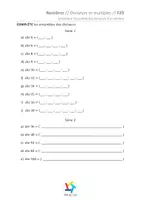 Aperçu - Apprentissages en autonomie - Pack de 347 Fiches - MATH (1er degré - BE) - Page 1