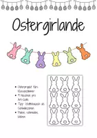 Vorschau - Mal- und Bastelvorlagen - Girlande Ostern Osterhase Vorlagen - Seite 2