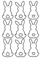 Vorschau - Mal- und Bastelvorlagen - Girlande Ostern Osterhase Vorlagen - Seite 3