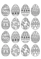 Vorschau - Mal- und Bastelvorlagen - Girlande Ostern Ostereier Vorlagen - Seite 3