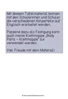 Vorschau - Präsentationen/Tafelbilder - Tafelmaterial Englisch "body parts" - Seite 1