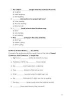 Vorschau - Arbeitsblätter - Englische Grammatikprüfung_Past Simple, Present Continous & Past Continuous - Seite 1
