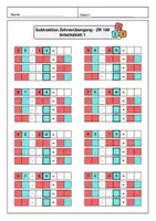 Vorschau - Arbeitsblätter - Zehnerübergang Zahlenraum 100 - Subtraktion - Seite 3