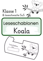 Vorschau - Fördermaterial/Inklusion - Leseschablone Koala - Deckblatt