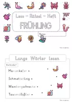 Vorschau - Arbeitsblätter - Lese-Rätsel-Heft: Frühling (1./2. Klasse) Din A5 - Seite 1