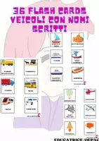 anteprima - Flashcard - FLASH CARDS VEICOLI - Pagina di copertina