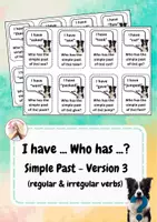 Vorschau - Spiele - I have... Who has...? Simple Past Mixed (Version 3) - Deckblatt