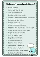 Vorschau - Aufgabenkarten - Steh auf, wenn ... Variationen/ Alternativen - Seite 1