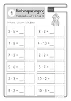 Vorschau - Arbeitsblätter - Multiplikation Klasse 2 - Rechenspaziergang (Arbeitsblätter) - Seite 2