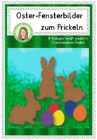 Vorschau - Mal- und Bastelvorlagen - Fensterbilder Ostern zum Prickeln Fensterschmuck Fensterdeko - Deckblatt