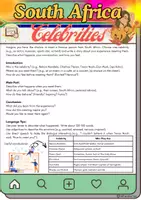 Vorschau - Arbeitsblätter - South Africa Celebrities Writing - Grade 9 - Deckblatt