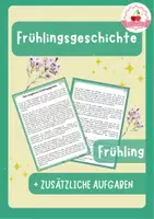 Vorschau - Stundenentwürfe - Frühlingsgeschichte + zusätzliche Aufgaben Grundschule - Deckblatt