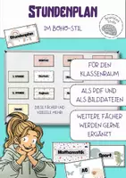 Vorschau - Poster - Stundenplan im Boho-Stil für den Klassenraum - Deckblatt