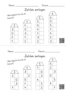 Vorschau - Arbeitsblätter - Die Zahlen 3, 4, 5 und 6 zerlegen mit Farbunterstützung (5 AB mit Lernvideolink) - Seite 2